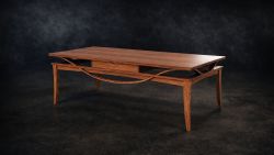Custom wood furniture detail by Waitman Woodworking