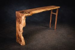 Live edge console table by Waitman Woodworking