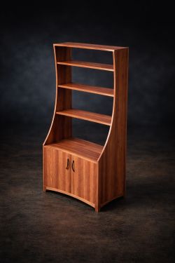 Walnut display cabinet by Waitman Woodworking
