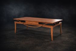 Low profile coffee table by Waitman Woodworking